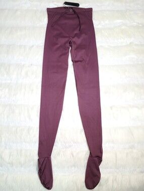 Nike SKIMS Matte Footsie Legging Currant Women XXS NEW
